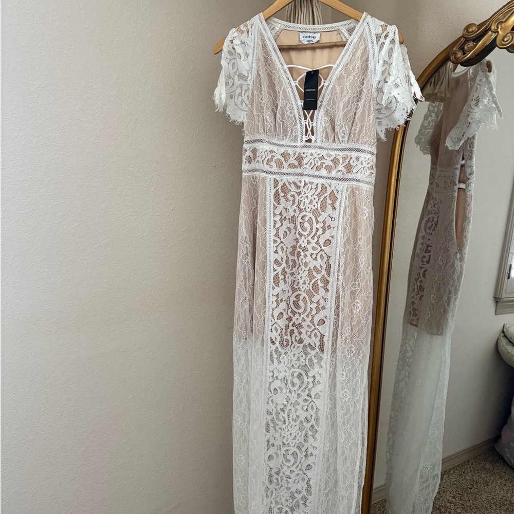 White Lace Maxi Dress